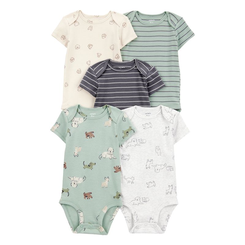 CARTER'S - Pack De Bodys Algodón 5 Unidades Bebé Niño Carter's