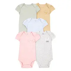 CARTER'S - Pack De Bodys Algodón 5 Unidades Bebé Niña