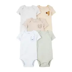 CARTER'S - Pack De Bodys Algodón 5 Unidades Unisex Bebé