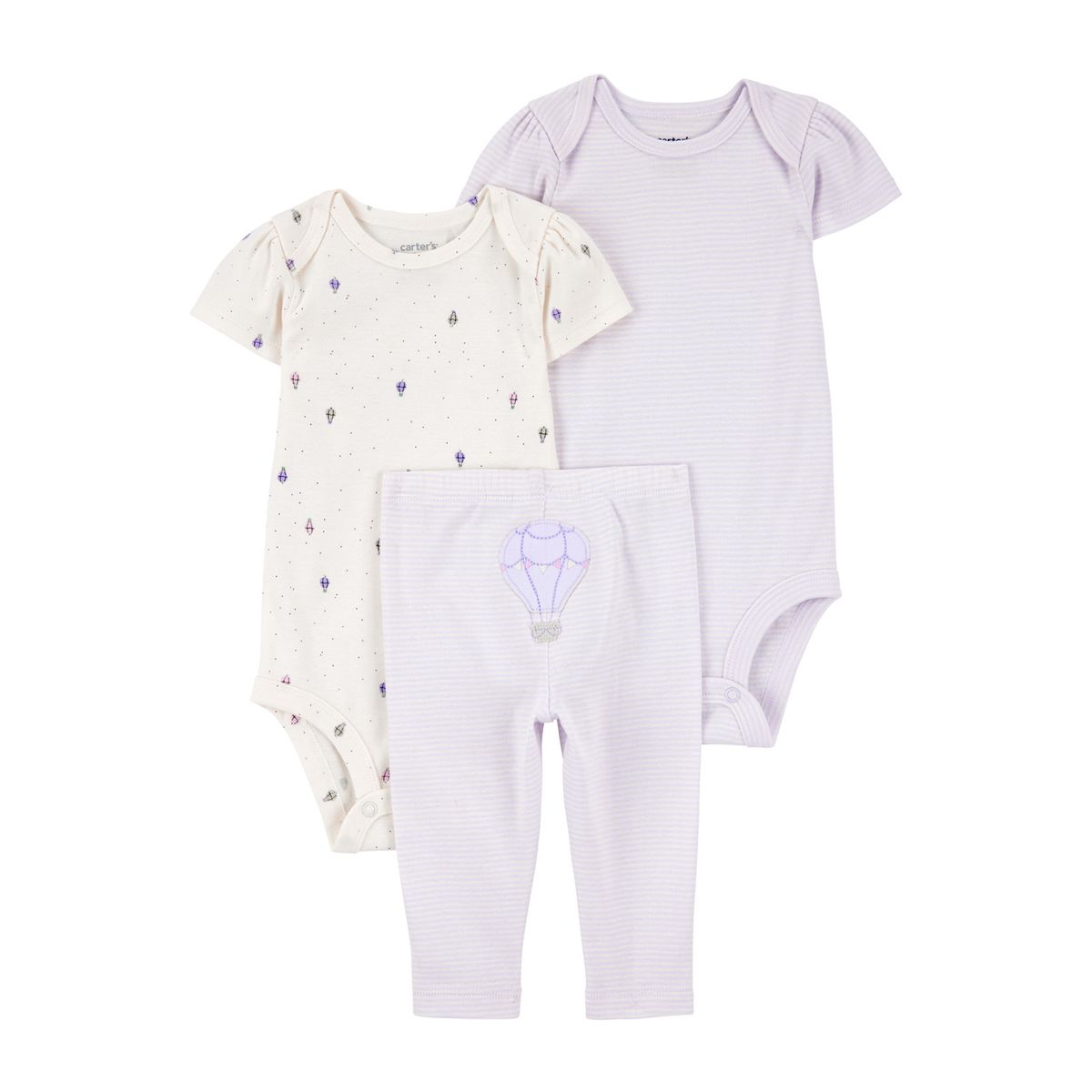 CARTER'S - Conjunto 3 Piezas Calza Y Dos Body Bebé Niña Carter's