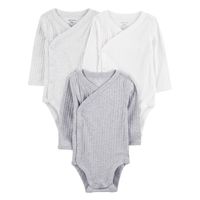 Pack De Bodys Algodón 3 Unidades Unisex Bebé