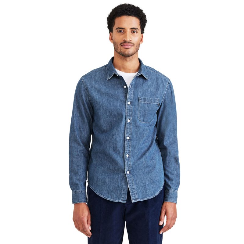DOCKERS - Camisa Denim Manga Larga Hombre Dockers