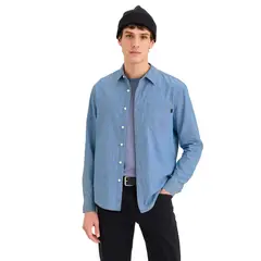 DOCKERS - Camisa Denim Manga Larga Hombre