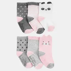 CARTER'S - Pack 6 Pares Calcetines Algodón Niña