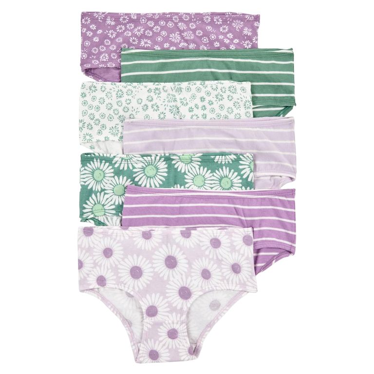 Pack 7 Calzones Algodón Niña 2 A 5 Años