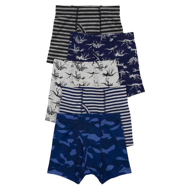 Pack 5 Boxers Algodón Niño 2 A 5 Años