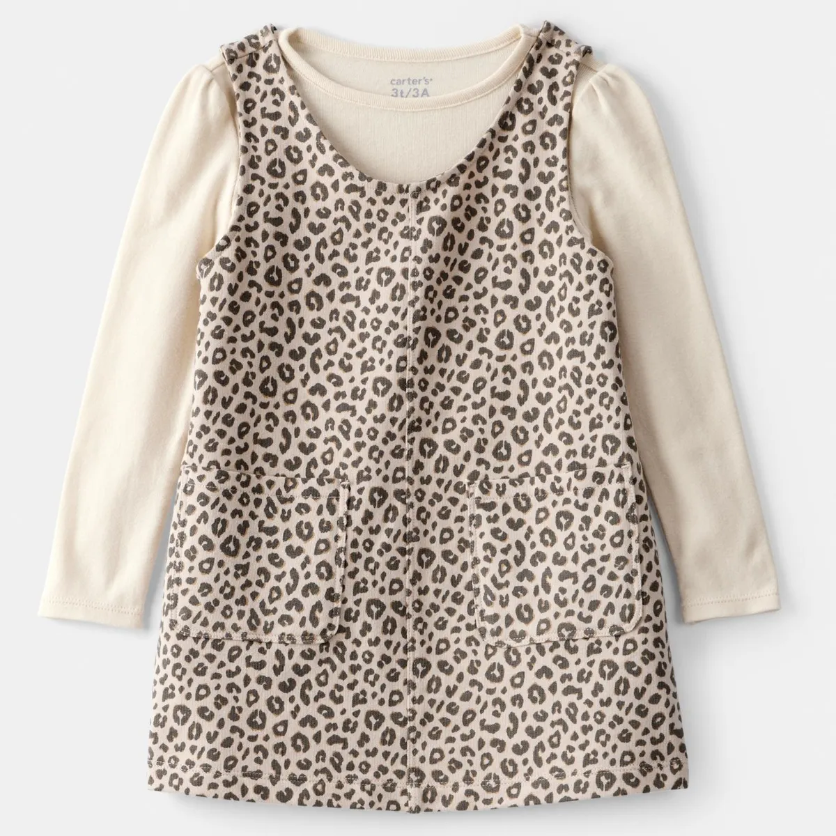 CARTER'S - Conjunto 2 Piezas Vestido y Polera Manga Larga Niña Carter's