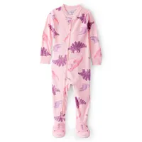 Pijama Polar Estampado Dinosaurios Niña