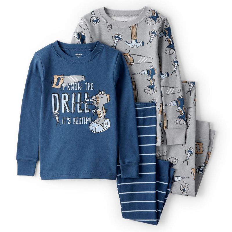 CARTER'S - Pijama 4 Piezas Estampado Algodón Niño Carter's