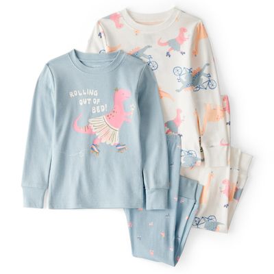 Imagen 1 del producto Pijama 4 Piezas Estampado Algodón Niña