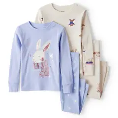 CARTER'S - Pijama 4 Piezas Estampado Algodón Niña