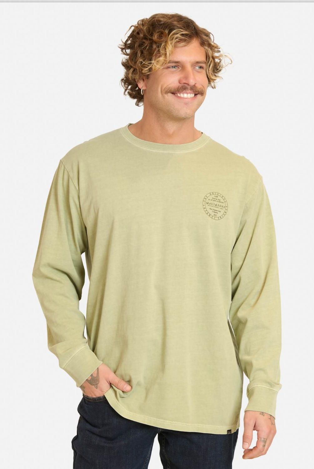 MAUI AND SONS - Polera Manga Larga Algodón Hombre Maui And Sons
