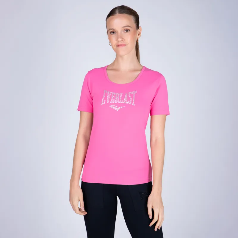 EVERLAST - Polera Manga Corta Deportiva Basic Mujer Everlast