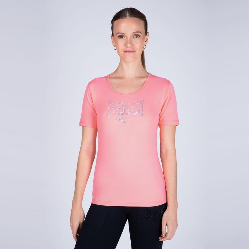 EVERLAST - Polera Manga Corta Deportiva Basic Mujer Everlast