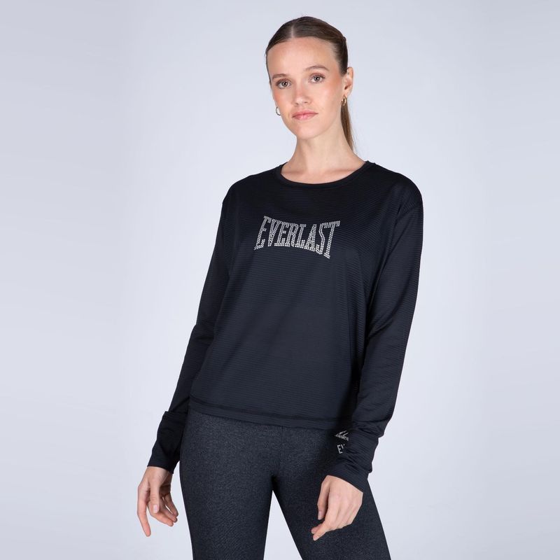EVERLAST - Poleras Deportivas Manga Larga Basic Mujer Everlast