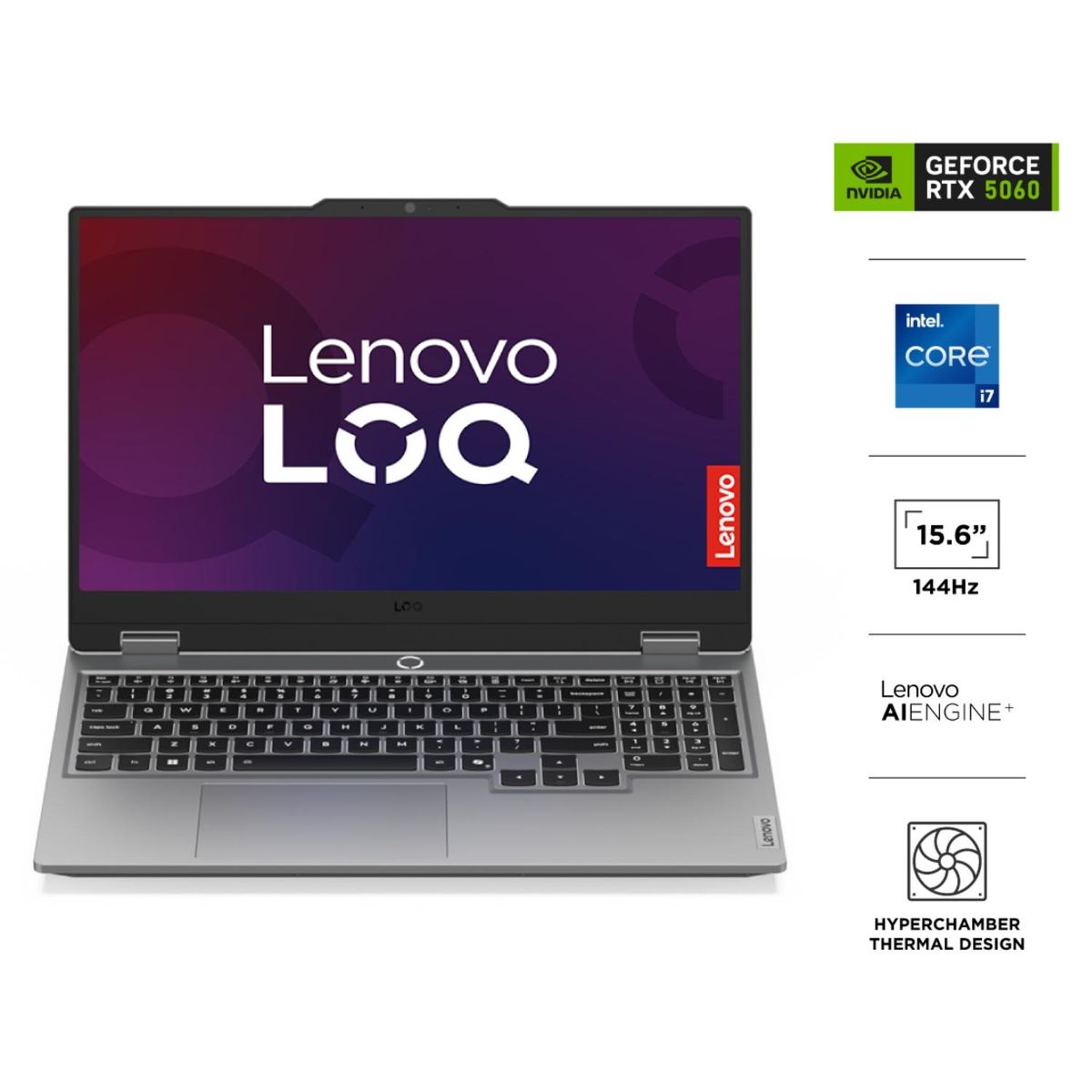 LENOVO - Notebook Gamer LOQ Intel® Core i7-13650HX 24GB RAM 512GB SSD RTX 5060 15.6" FHD 144Hz, G-SYNC Lenovo