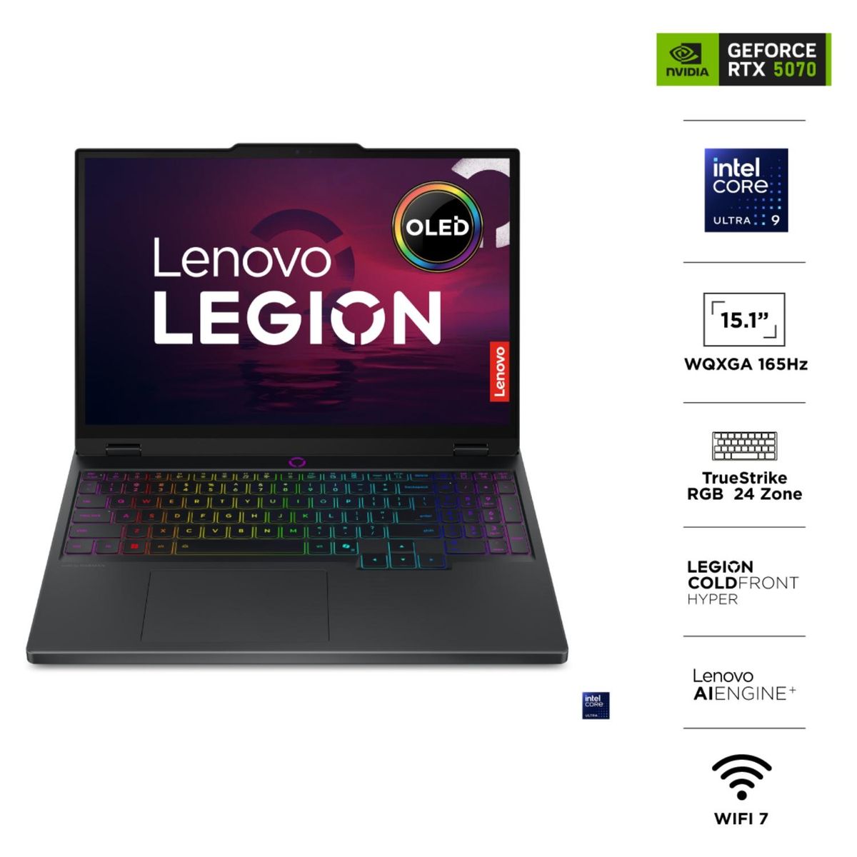LENOVO - Notebook Gamer Legion 5 i9-14900HX 32GB RAM 1TB SSD RTX 5070 8GB 15.1" WQXGA OLED 165Hz Lenovo