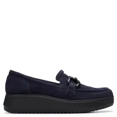 CLARKS - Zapato Casual Mujer Cuero Azul
