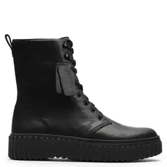 CLARKS - Botín Mujer Cuero Negro