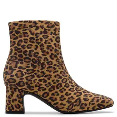 CLARKS - Bota Mujer Cuero Animal Print