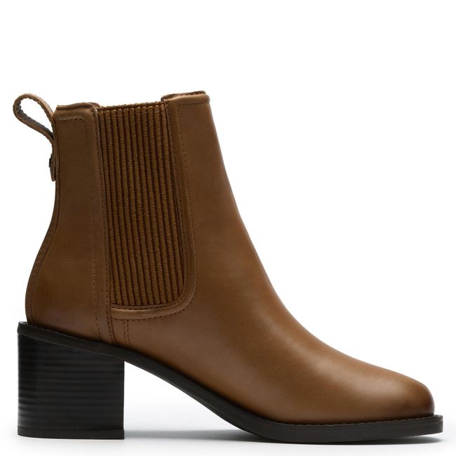 CLARKS Bota Vaquera Mujer Cuero Café Clarks