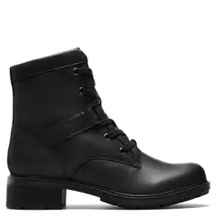 CLARKS - Botín Mujer Cuero Negro