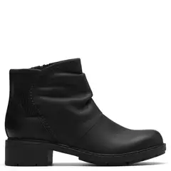 CLARKS - Botín Mujer Cuero Negro