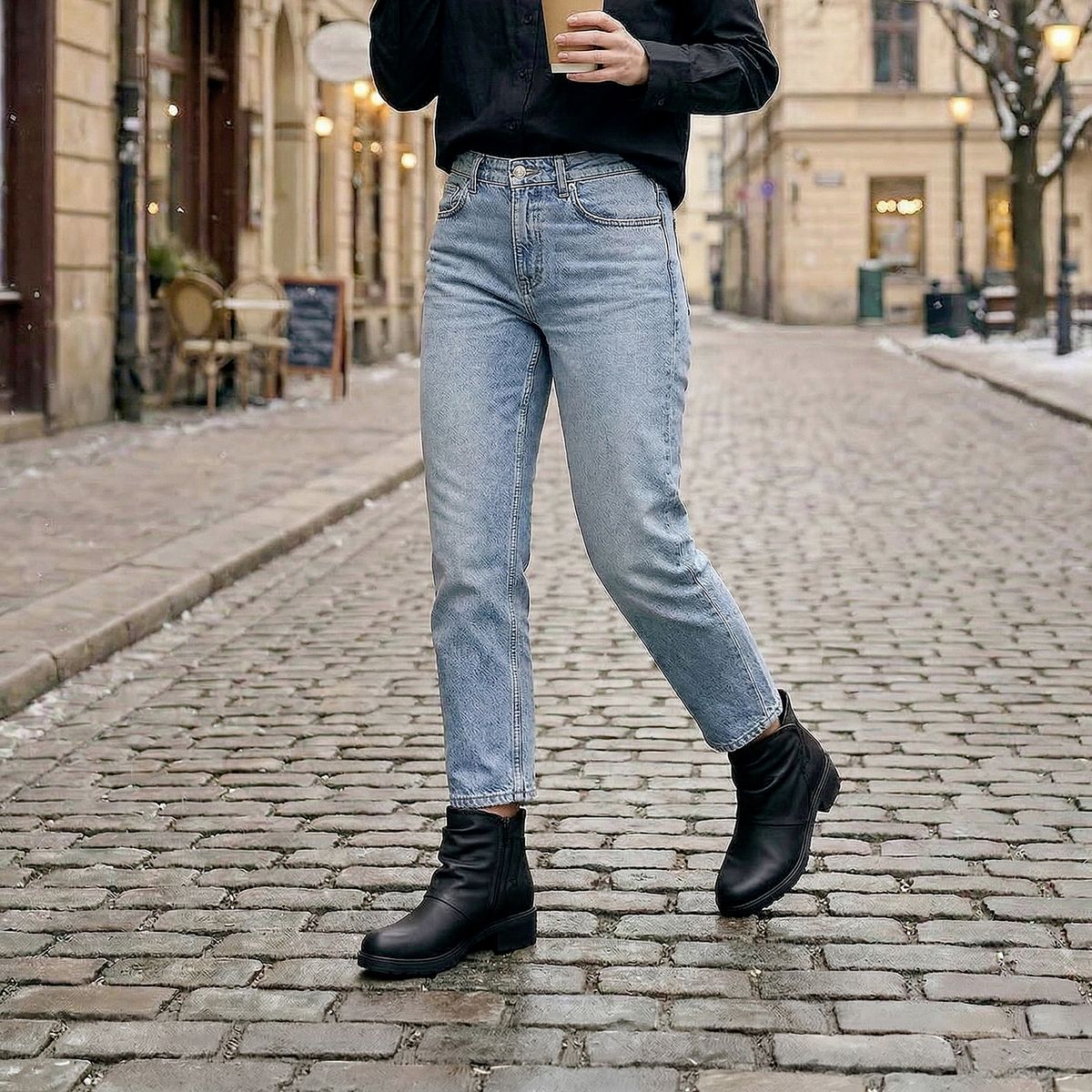 CLARKS - Botín Mujer Cuero Negro Clarks