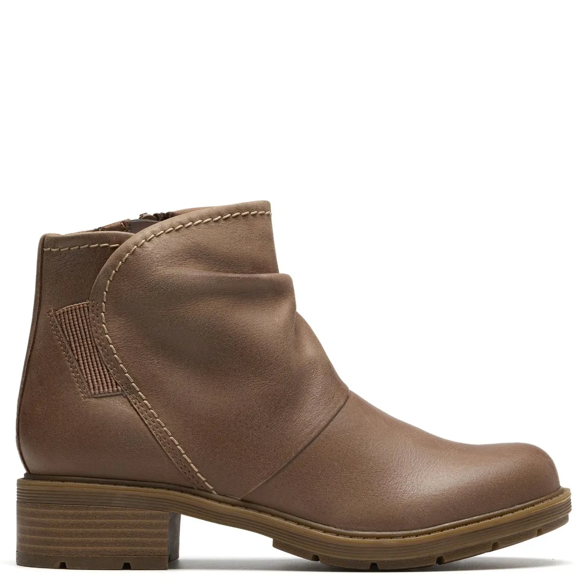 CLARKS - Botín Mujer Cuero Café Clarks