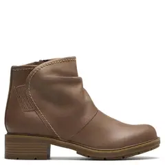 CLARKS - Botín Mujer Cuero Café