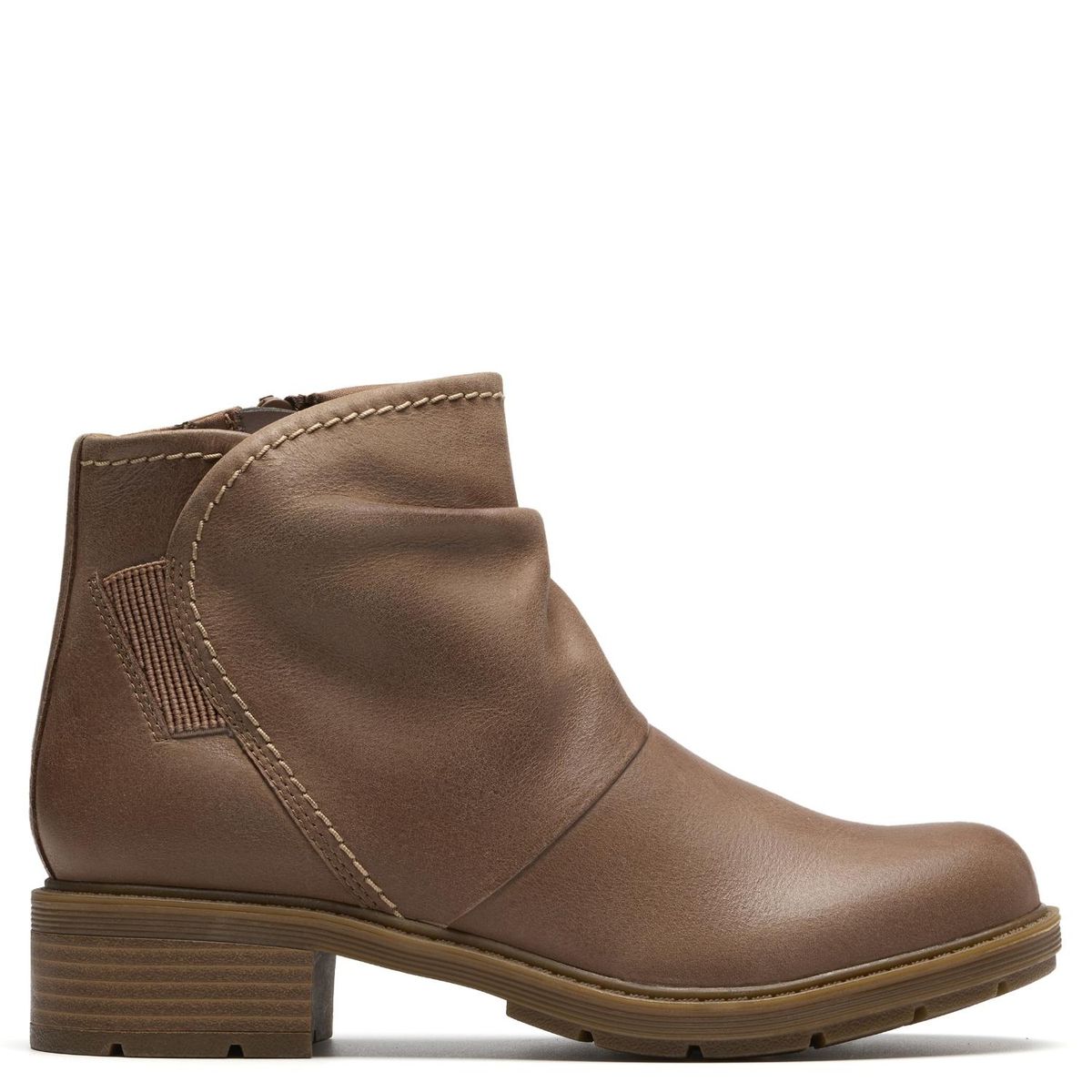 CLARKS - Botín Mujer Cuero Café Clarks