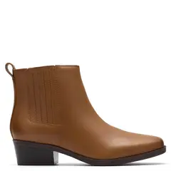 CLARKS - Botín Mujer Cuero Café