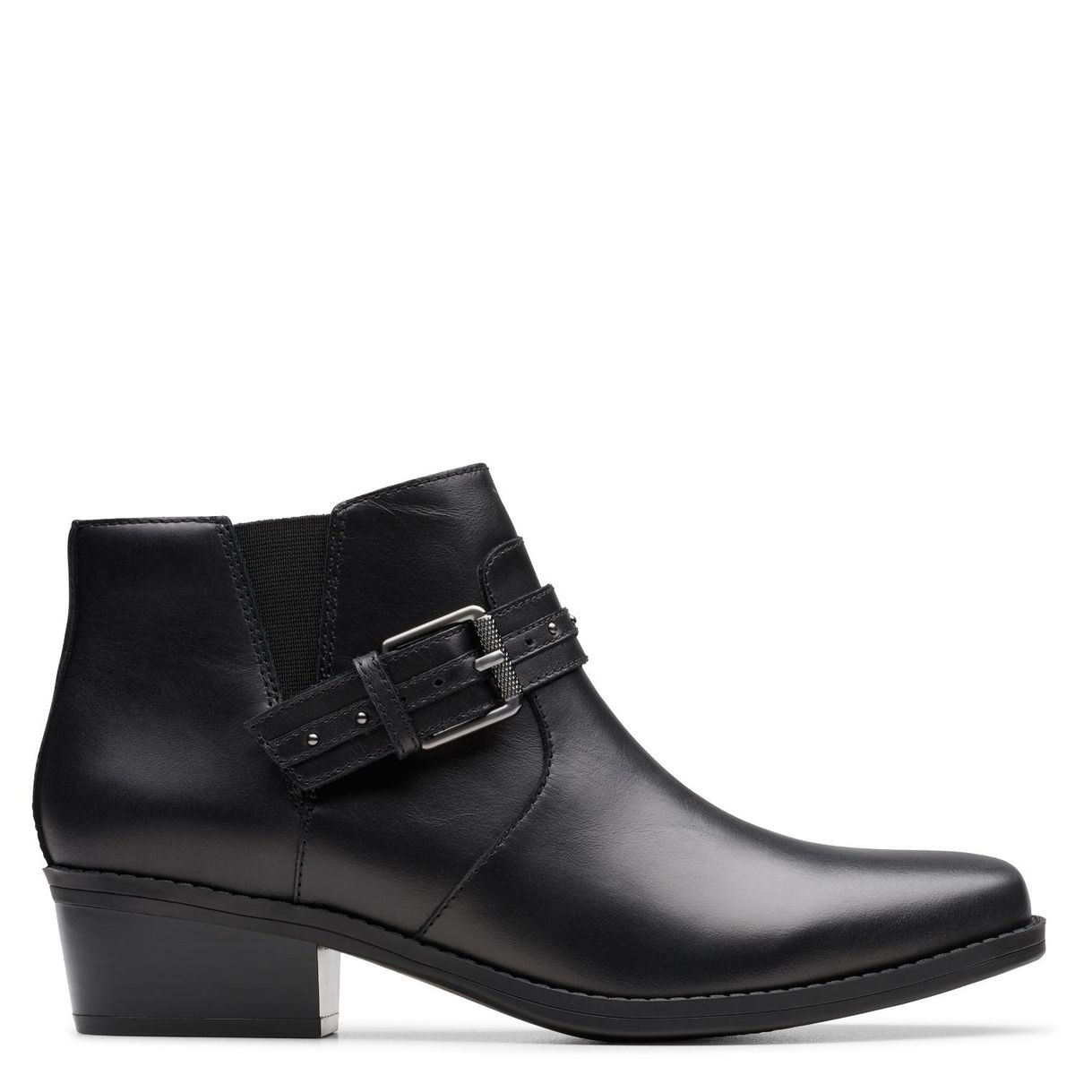 CLARKS - Botín Mujer Cuero Negro Clarks