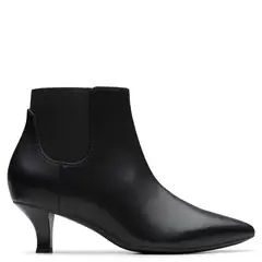 CLARKS - Bota Mujer Cuero Negro