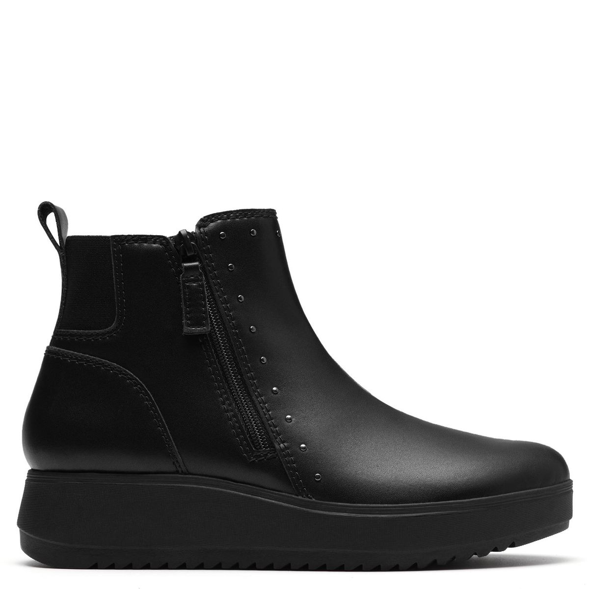 CLARKS - Botín Mujer Cuero Negro Clarks