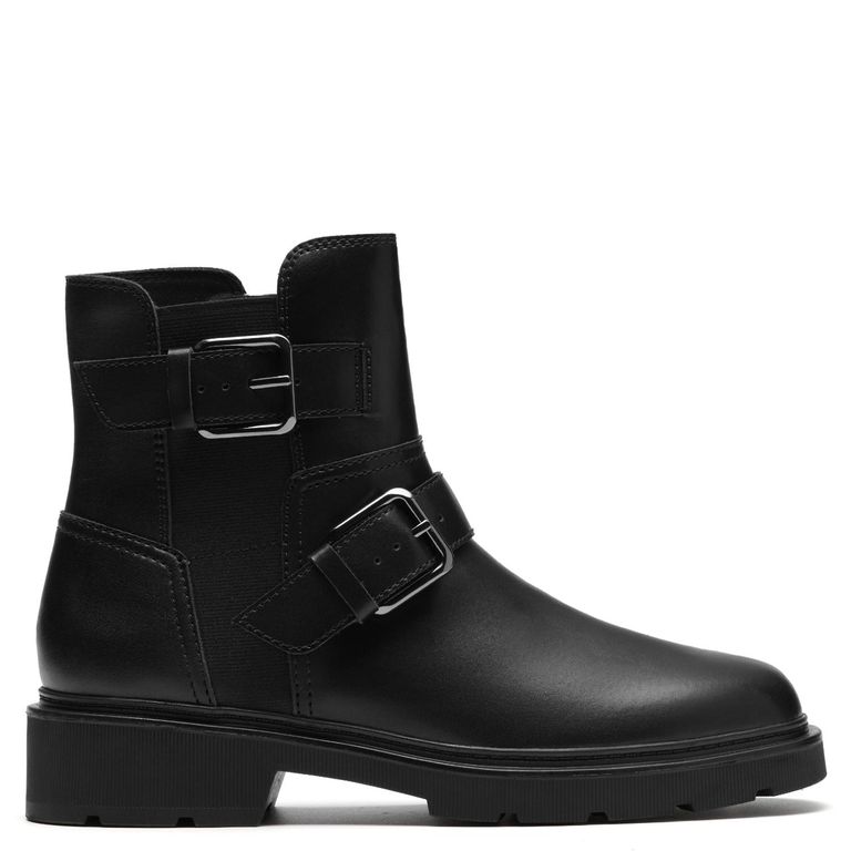 CLARKS Botín Mujer Cuero Negro