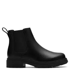 CLARKS - Botín Mujer Cuero Negro