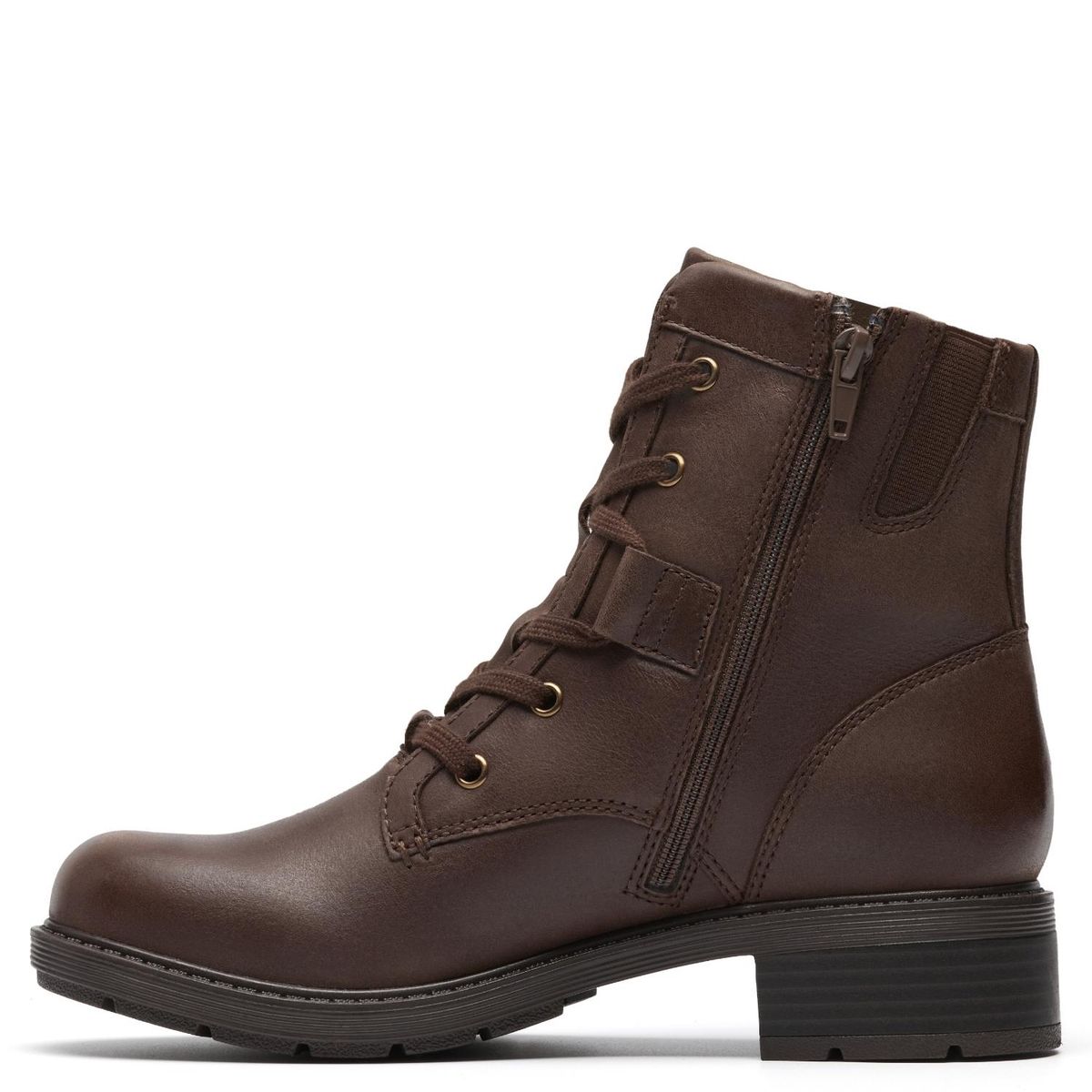 CLARKS - Botín Mujer Cuero Café Clarks