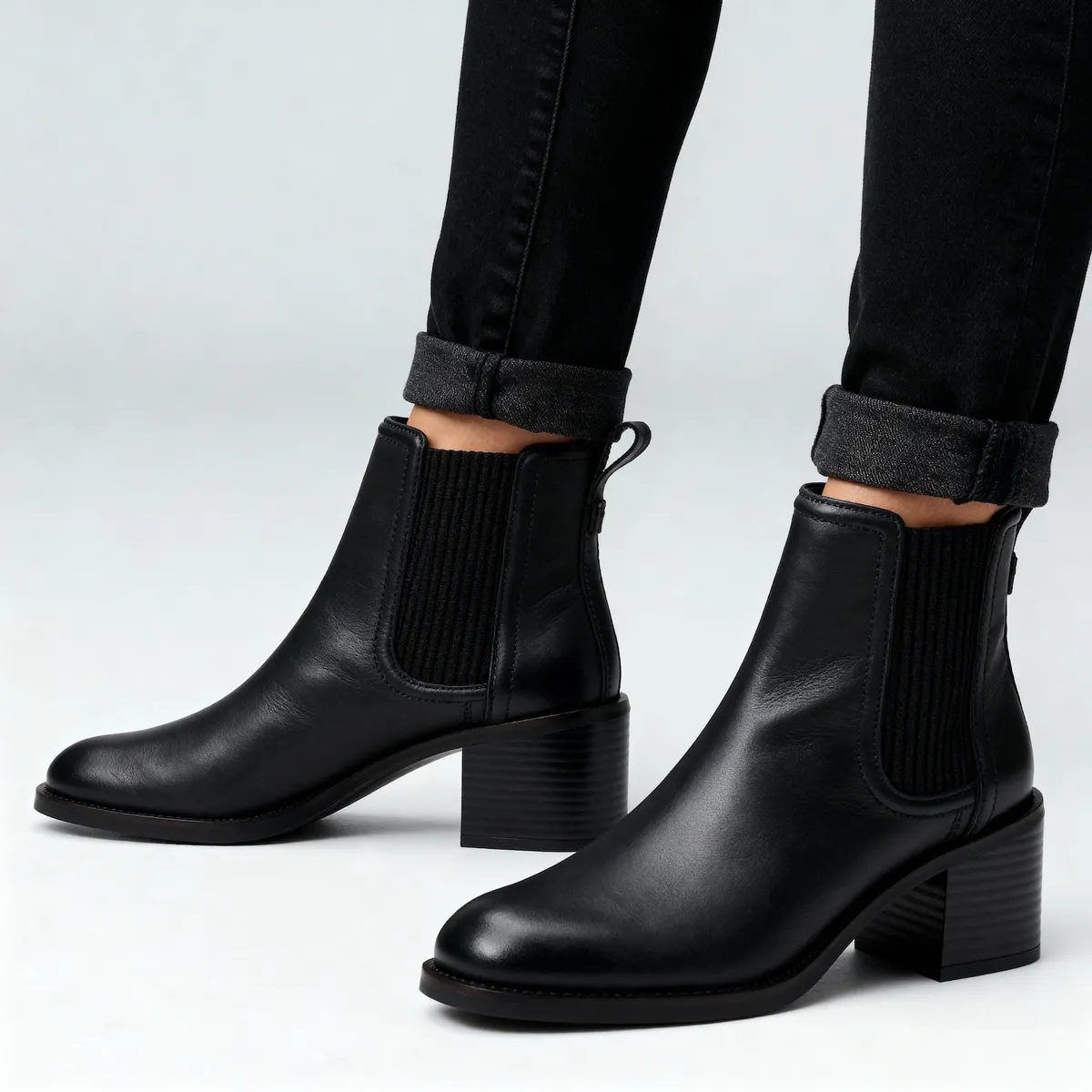CLARKS - Bota Mujer Cuero Negro Clarks