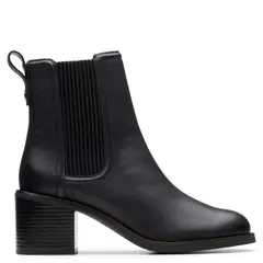 CLARKS - Bota Mujer Cuero Negro