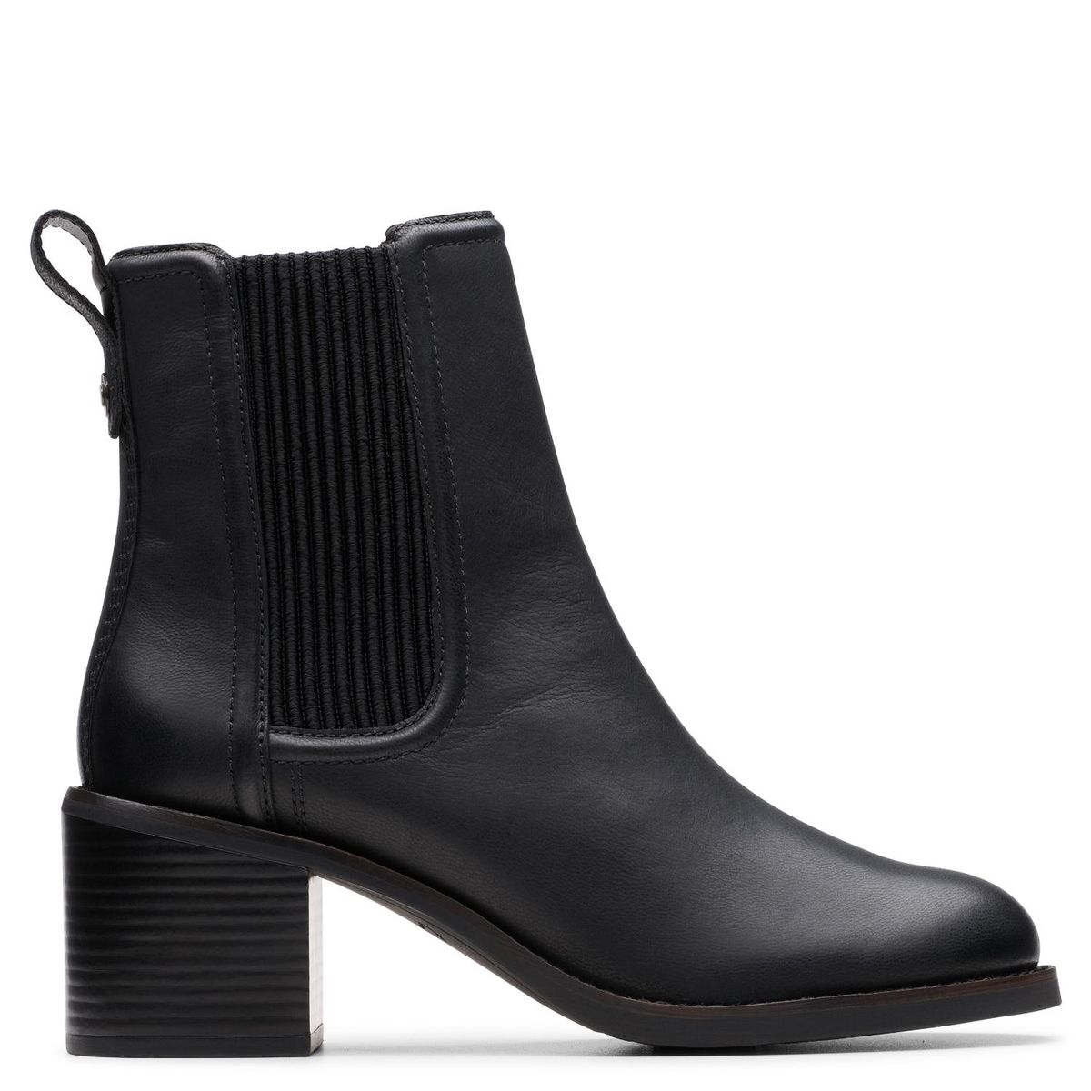 CLARKS - Bota Mujer Cuero Negro Clarks