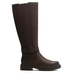 CLARKS - Bota Mujer Cuero Café