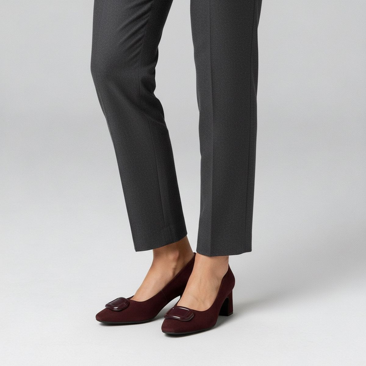 CLARKS - Zapato Formal Mujer Cuero Burdeo Clarks