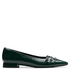 CLARKS - Zapato Formal Mujer Cuero Verde