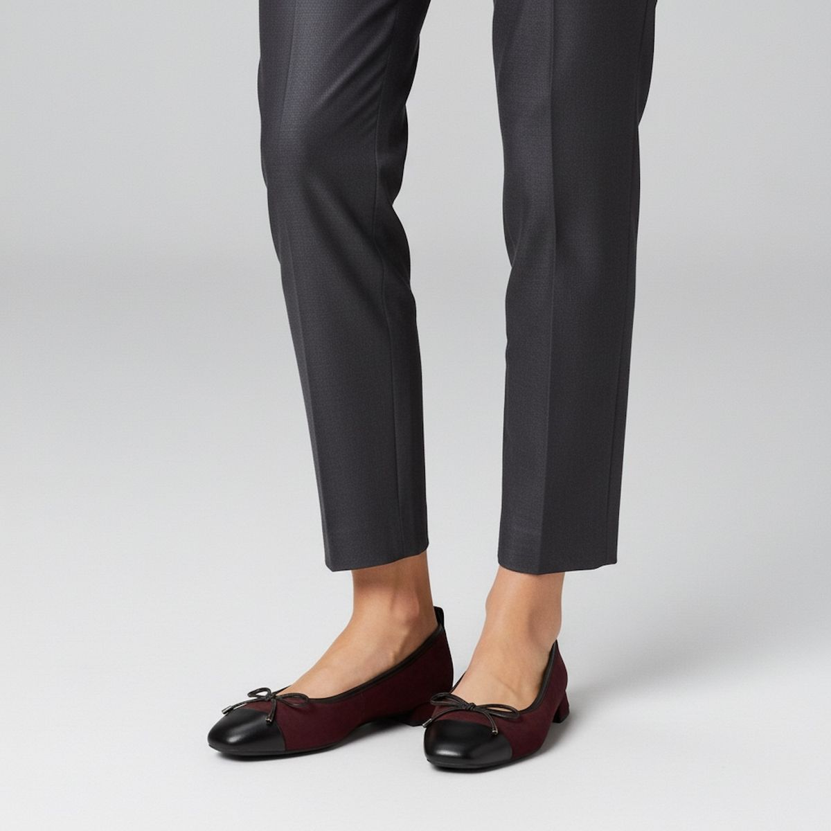 CLARKS - Zapato Formal Mujer Cuero Burdeo Clarks