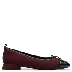 CLARKS - Zapato Formal Mujer Cuero Burdeo