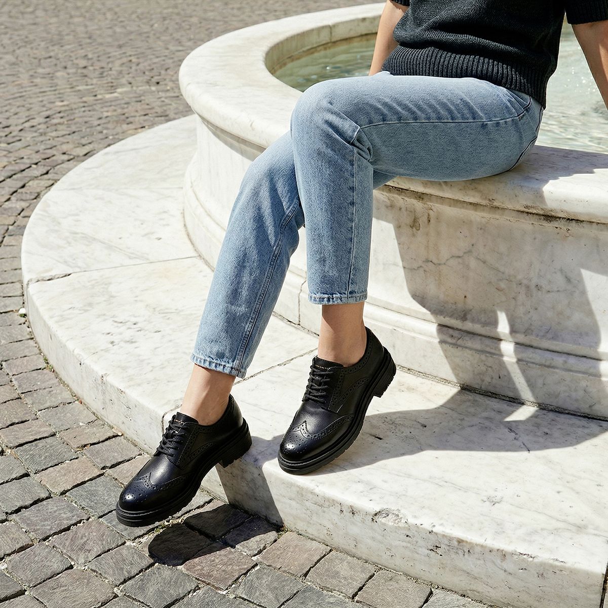 CLARKS - Zapato Casual Mujer Cuero Negro Clarks