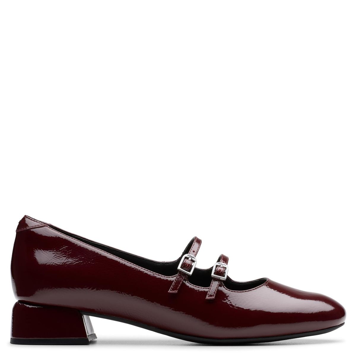 CLARKS - Zapato Formal Mujer Cuero Burdeo Clarks