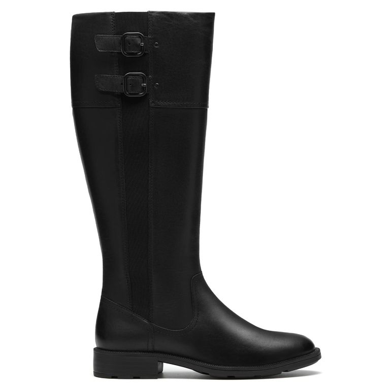 Bota Mujer Cuero Negro