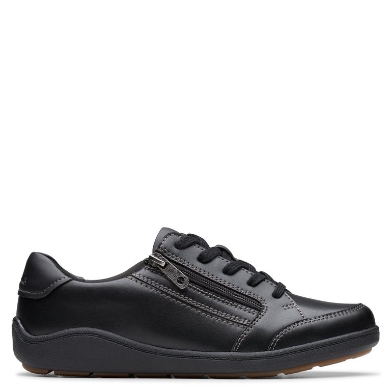 CLARKS Zapatilla Urbana Mujer Cuero Negro